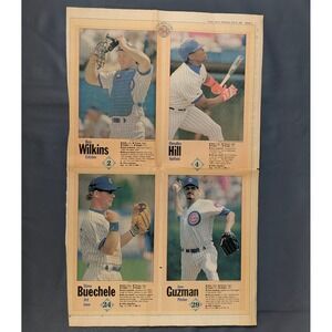 1994 Chicago Tribune Cubs Newspaper Rick Wilkins Glenallen Hill Steve Buechele